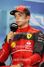 Charles Leclerc (MON) Ferrari in the post qualifying FIA Press Conference. 07.05.2022. Formula 1 World Championship, Rd 5, Miami Grand Prix, Miami, Florida, USA, Qualifying Day.