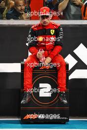 Second placed Charles Leclerc (MON) Ferrari in parc ferme. 20.11.2022. Formula 1 World Championship, Rd 22, Abu Dhabi Grand Prix, Yas Marina Circuit, Abu Dhabi, Race Day.