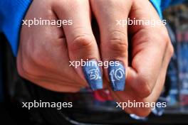 Circuit atmosphere - Alpine F1 Team fan's painted fingernails. 04.04.2024. Formula 1 World Championship, Rd 4, Japanese Grand Prix, Suzuka, Japan, Preparation Day.