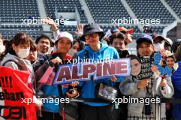Circuit atmosphere - Alpine F1 Team fans. 04.04.2024. Formula 1 World Championship, Rd 4, Japanese Grand Prix, Suzuka, Japan, Preparation Day.
