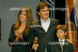 Capacete de Ouro, Brasile, Sao Paulo 20/11/2006 - Nelson Piquet (bra) wiht wife and son Pedro