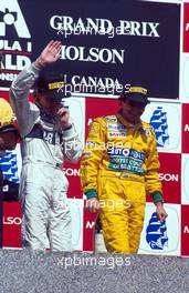 Formula One World Championship 1991 - GP F1 Canada Nelson Piquet (bra) Benetton Ford B191 1st positon - Stefano Modena (I) Tyrrel Honda 2nd positon
