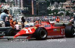 Formula One World Championship 1981 GP F1 Montecarlo (Mc) Gilles Villeuve (cnd) Ferrari 126ck .Scuderia Ferrari Spa SEFAC 1st position