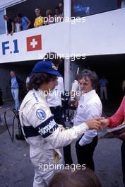 Nelson Piquet (BRA) and Bernie Ecclestone (GBR) Brabham
