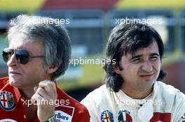 Gerard Ducarouge (FRA) and Bruno Giacomelli (ITA) Alfa Romeo