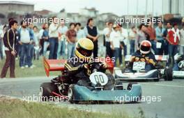 1982 Ayrton Senna race with a kart