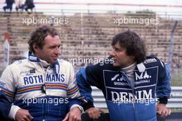 Jochen Mass (GER) March talks with Jean Pierre Jarier (FRA) Osella