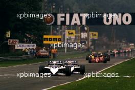 Riccardo Patrese (ITA) Brabham BT 52B Bmw leads teammate Nelson Piquet (BRA) 1st position