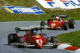 Patrick Tambay (FRA) Ferrari 126 C3 leads teammate Rene Arnoux (FRA)