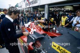 Rene'Arnoux (FRA) Ferrari 126 C3 1st position in the pits
