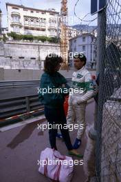 Michele Alboreto (ITA) Tyrrell and his wife Nadia