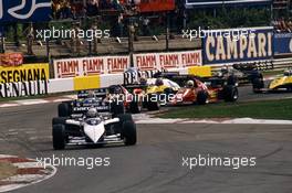 Riccardo Patrese (ITA) Brabham BT52B Bmw leads teammate Nelson Piquet (BRA) 1st position at start