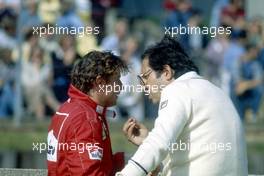 Rene Arnoux (FRA) Ferrari and Mauro Forghieri