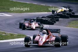 Rene Arnoux (FRA) Ferrari 126 C2B 3rd position leads teammate Patrick Tambay (FRA) 1st position