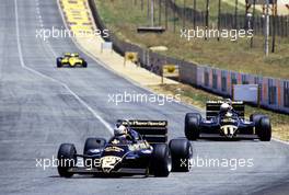 Formula One Championship 1983- Nigel Mansell (gbr) lead Elio de Angelis (Ita) Lotus 92 - John Player Team Lotus