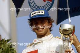 Pierluigi Martini (ITA) Ralt Alfa Romeo Team Pavesi celebrate podium