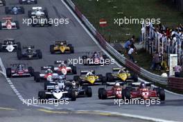 Patrick Tambay (FRA) Ferrari 126 C3 leads the group at start