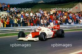 Niki Lauda (AUT) McLaren Mp4/2 Tag Porsche 2nd position and World Champion