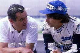 Paul Rosche (GER) Bmw talks with Nelson Piquet (BRA) Brabham