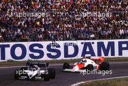 Formula One World Championship 1984 - GP F1 Germany - Nelson Piquet (bra) Brabham BT52 leads Alain Prost (fra) McLaren Honda