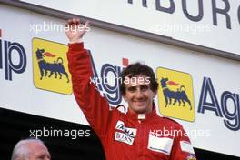 Alain Prost (FRA) McLaren 1st position celebrate podium