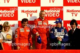 Formula One World Championship 1984 - GP F1 South Africa Alain Prost (F) 2nd position, Niki Lauda (aut) 1st position Derek Worwick (GBR) 3rd Position