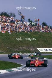 Michele Alboreto (ITA) Ferrari 126 C4 3rd position leads teammate Rene Arnoux