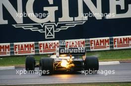 Francois Hesnault (FRA) Brabham BT54 Bmw spin at Tosa corner