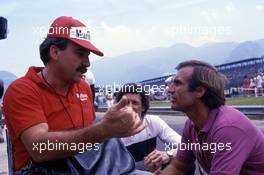 Ex f1 drive Clay Regazzoni (CH) talks with ex teammate Carlos Reutemann (ARG)