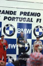 Ayrton Senna da Silva (BRA) Lotus 97T Renault 1st position celebrate podium