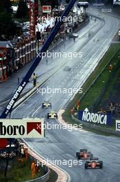 Michele Alboreto (ITA) Ferrari 156/85 leads teammate Stefan Johansson (SWE)