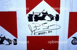 Ayrton Senna da Silva (BRA) Lotus  autograph