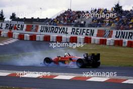 Stefan Johansson (SWE) Ferrari 156/85 spin