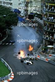 Formula One World Championship 1985 - GP F1 Montecarlo Nelson Piquet (bra) Brabham BT52 and Riccardo Patrese (I) Alfa Romeo 185c
