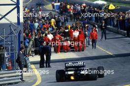Riccardo Patrese (ITA) Brabham BT55 Bmw return to box