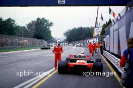 Formula One World Championship 1986 GP F1 Imola Alain Prost (F) McLaren MP4-2C Team Marlboro McLaren International stopped after the finish