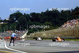 Pierluigi Martini (ITA) Ralt RT30 Ford Cosworth Pavesi Racing 1st position take chequered flag