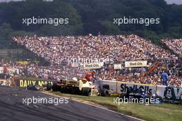 Jacques Laffite (FRA) Ligier JS27 Renault crash at start