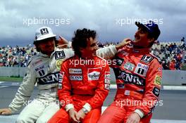 Formula One World Championship 1986 - Nelson Piquet (bra) BWlliams FW11, Alain Prost (fra) McLaren MP4-2C and Nigel Mansel (GB) Williams FW11