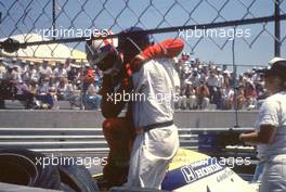 Formula One Championship 1986 -GP F1 Adelaide NIgel Mansell (gbr) Williams FW11 - Canon Williams Team crah