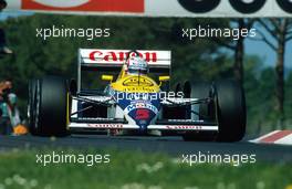 Formula One Championship 1987 - GP F1 Imola - Nigel Mansell (gbr) Williams FW11b Judd - Canon Williams Team