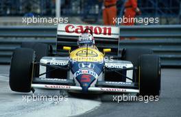 Formula One Championship 1987 - GP F1 Montecarlo - Nigel Mansell (gbr) Williams FW11b Judd - Canon Williams Team