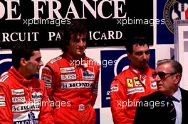 Fia Formula One Word Championship 1988 GP F1 Paul Ricard (Fra) Alain prost (fra) ist positon, Ayrton Senna (bra) 2nd positon Michele Alboreto (Ita) 3rd positon