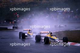 Thierry Boutsen (BEL) Williams FW12C Renault leads teammate Riccardo Patrese (ITA)