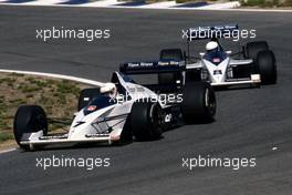 Martin Brundle (GBR) Brabham BT58 Judd leads teammate Stefano Modena (ITA)