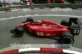 Formula One Championship 1989 - GP F1 Montecarlo - Nigel Mansell (Gbr) Ferrari 640 Scuderia Ferrari Spa SEFAC He failed to finish due to gearbox problems.