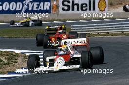 Ayrton Senna da Silva (BRA) McLaren Mp4/5 Honda 1st position leads Gerhard Berger (AUT) Ferrari 640 2nd position