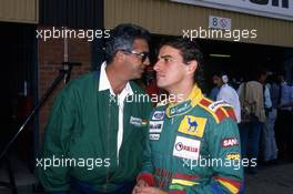 Alessandro Nannini (ITA) Benetton talks with Flavio Briatore