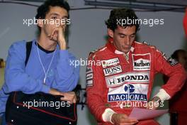Ayrton Senna da Silva (BRA) McLaren and brother Leonardo
