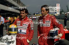 Ayrton Senna da Silva (BRA) Gerhard Berger (AUT) McLaren